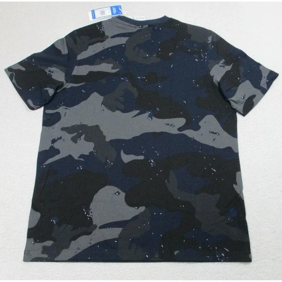 NWT Adidas Originals Shirt‎ Mens Large Blue Camo AOP Tee Graphic Short Sleeve